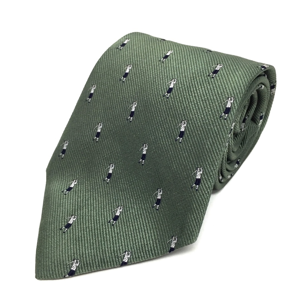 100% Silk Bobby Jones Green Golfer Necktie